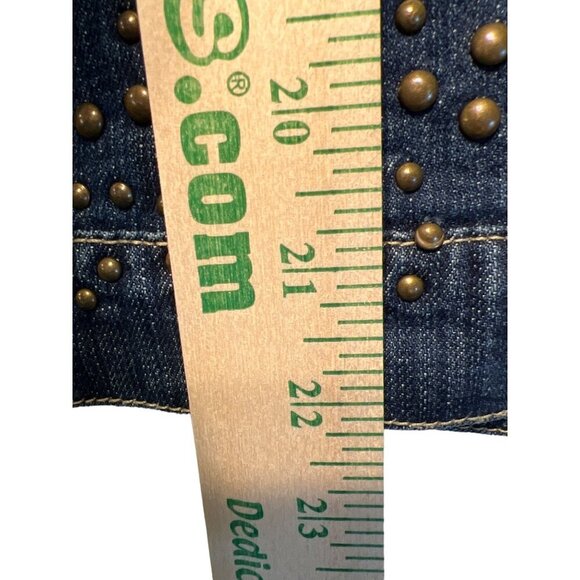 Chico's Women's Denim Jean Jacket Studded Design Button Closure XL Chico's 3 - Picture 6 of 8